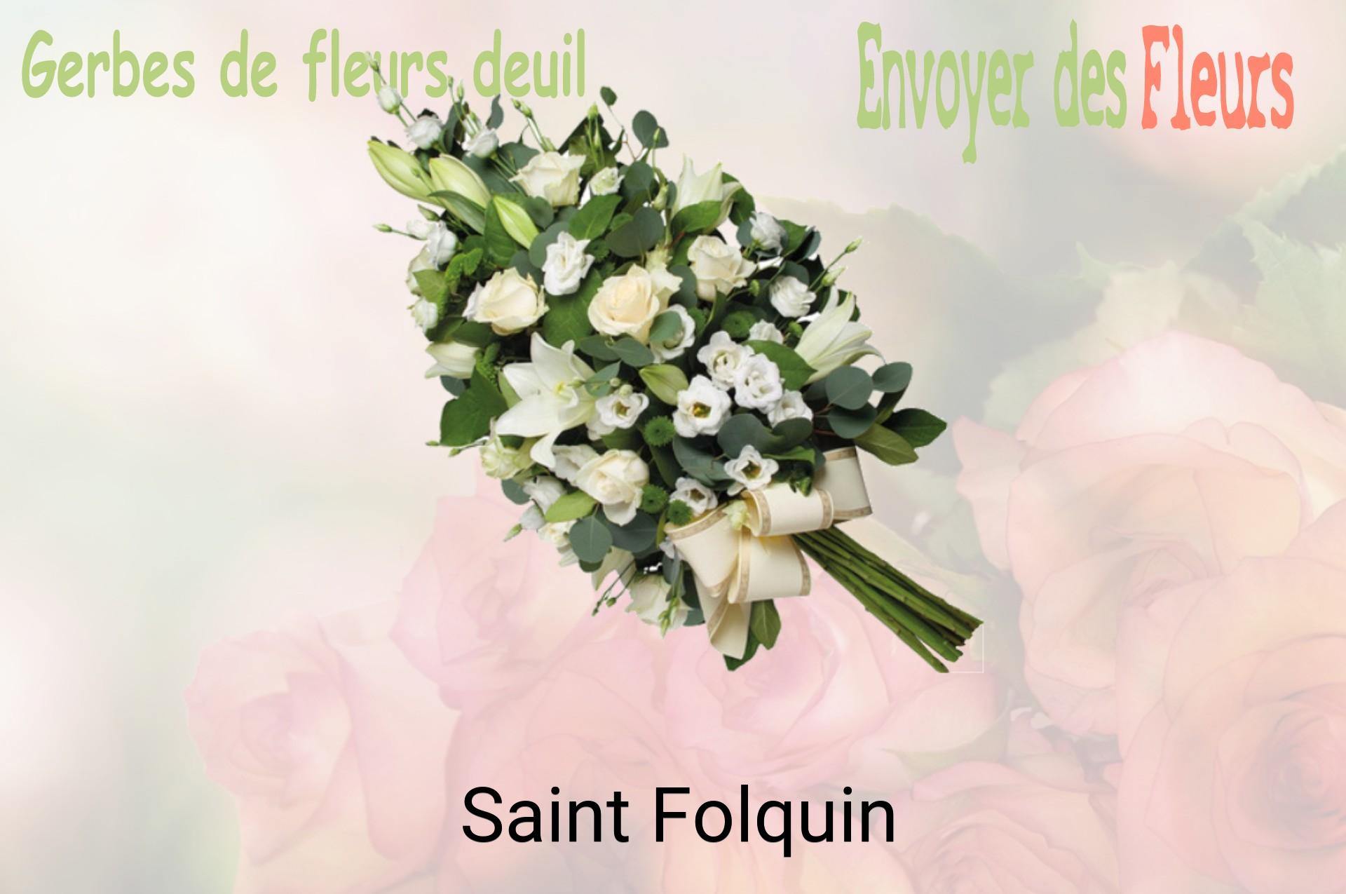 Gerbe de fleurs de deuil livrée à Saint-Folquin